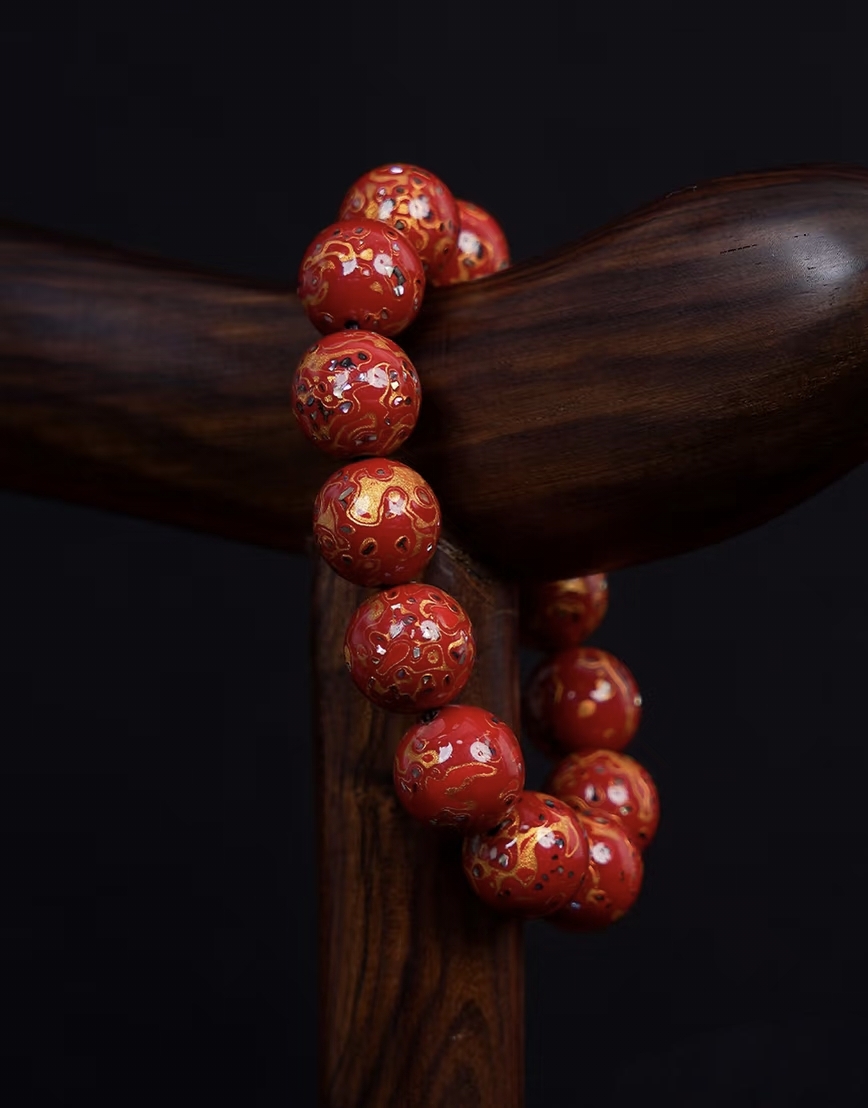 Cinnabar Gold-Spotted Bracelet