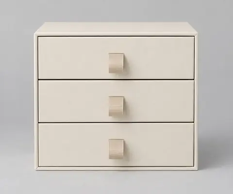 Three-Drawer Paperboard Box With Ribbon Pulls